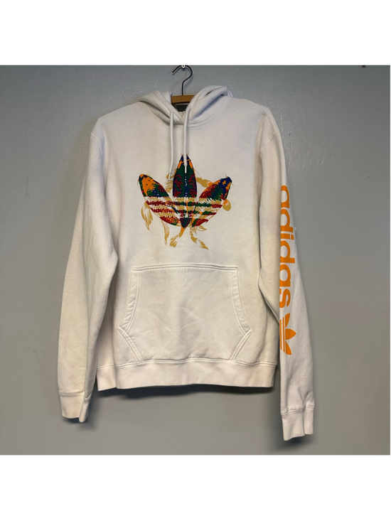 Adidas Other - Adidas Koi Fish Graphic Hoodie White Orange Size Medium